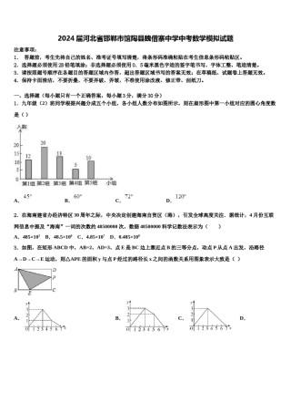2024届河北省邯郸市馆陶县魏僧寨中学中考数学模拟试题含解析.doc