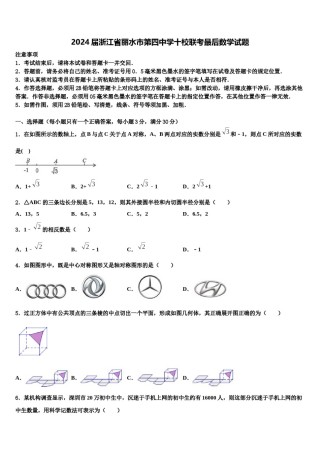 2024届浙江省丽水市第四中学十校联考最后数学试题含解析.doc