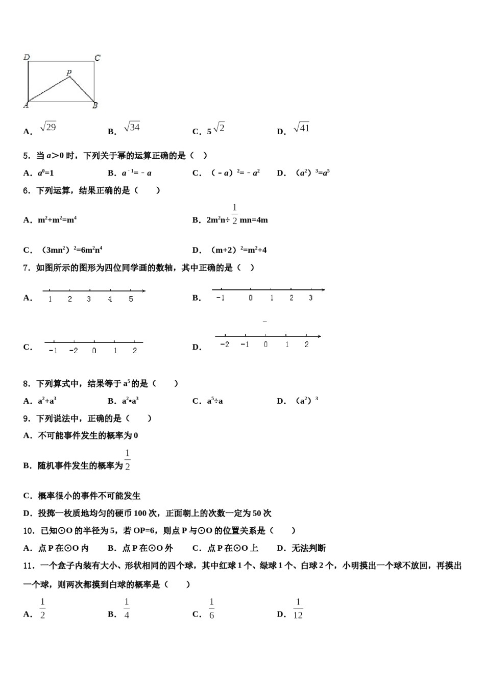 2024届湖南省凤凰县联考中考数学全真模拟试题含解析.doc_第2页
