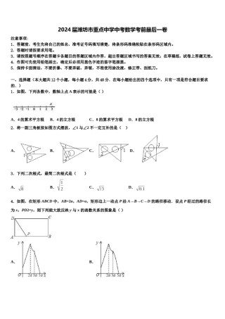 2024届潍坊市重点中学中考数学考前最后一卷含解析.doc