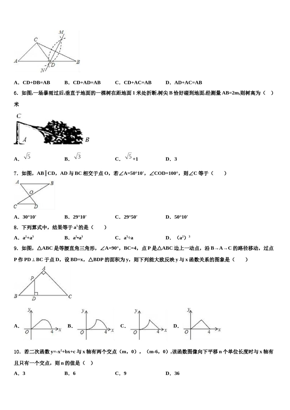 2024届辽宁省朝阳市第一中学中考冲刺卷数学试题含解析.doc_第2页