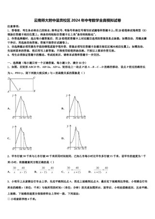 云南师大附中呈贡校区2024年中考数学全真模拟试卷含解析.doc