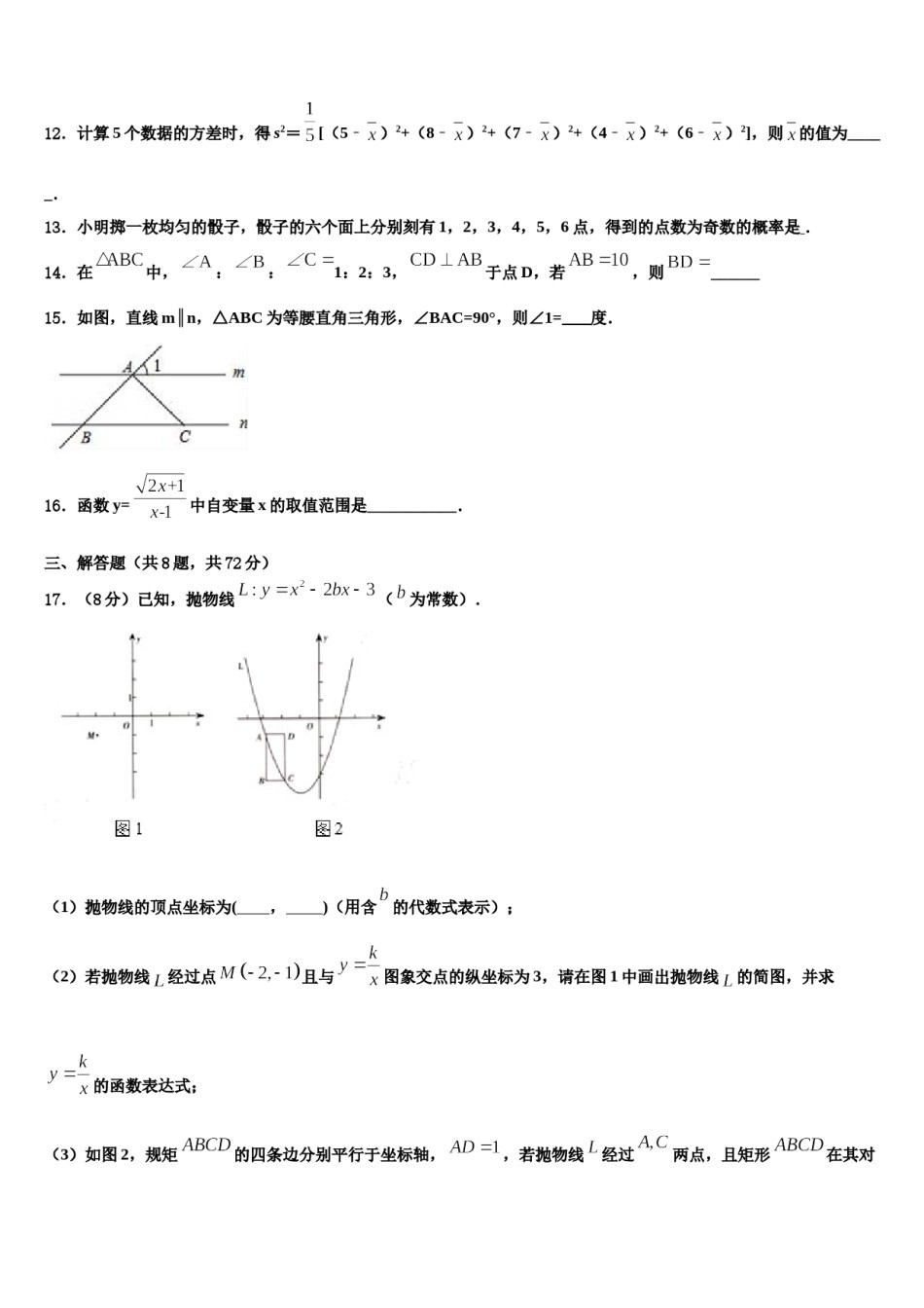 山东省临沂市经济技术开发区市级名校2023-2024学年中考试题猜想数学试卷含解析.doc_第3页