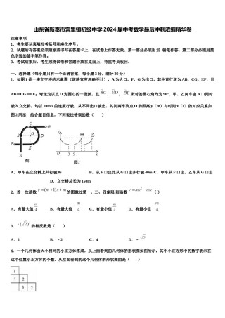 山东省新泰市宫里镇初级中学2024届中考数学最后冲刺浓缩精华卷含解析.doc