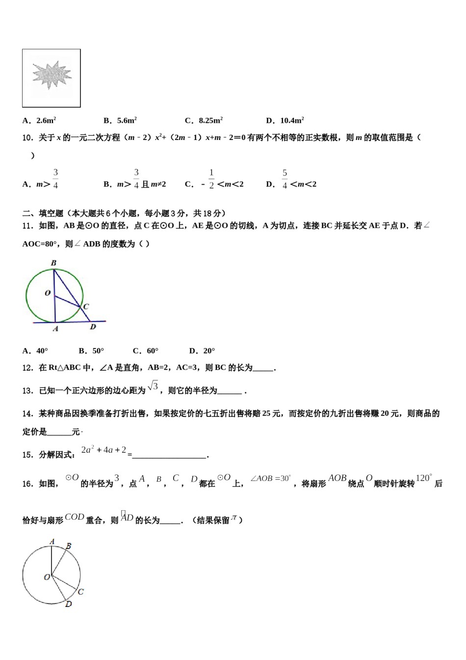山东省济南市历城2024年中考数学全真模拟试卷含解析.doc_第3页
