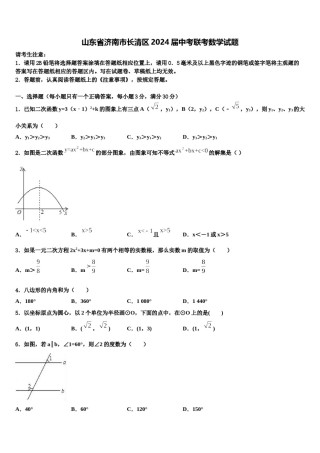 山东省济南市长清区2024届中考联考数学试题含解析.doc