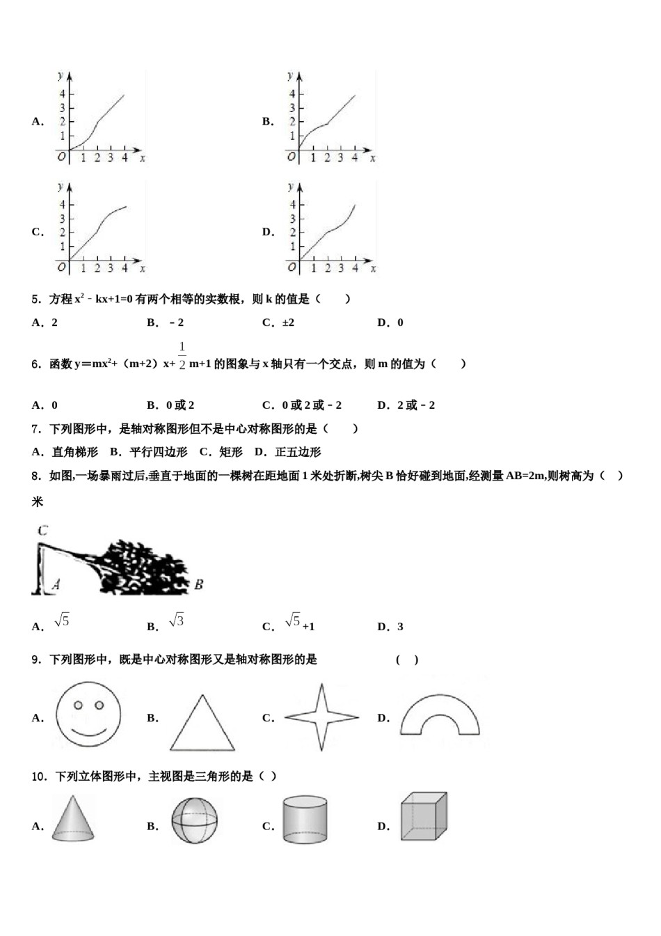 山东省淄博市2024年中考数学模试卷含解析.doc_第2页