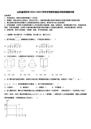 山东省滨州市2023-2024学年中考数学最后冲刺浓缩精华卷含解析.doc