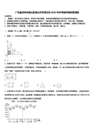 广东省深圳市南山区南山中学英文校2024年中考数学模拟预测题含解析.doc