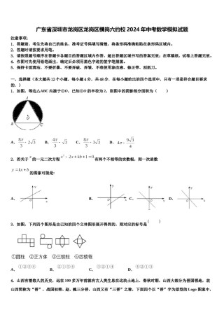 广东省深圳市龙岗区龙岗区横岗六约校2024年中考数学模拟试题含解析.doc