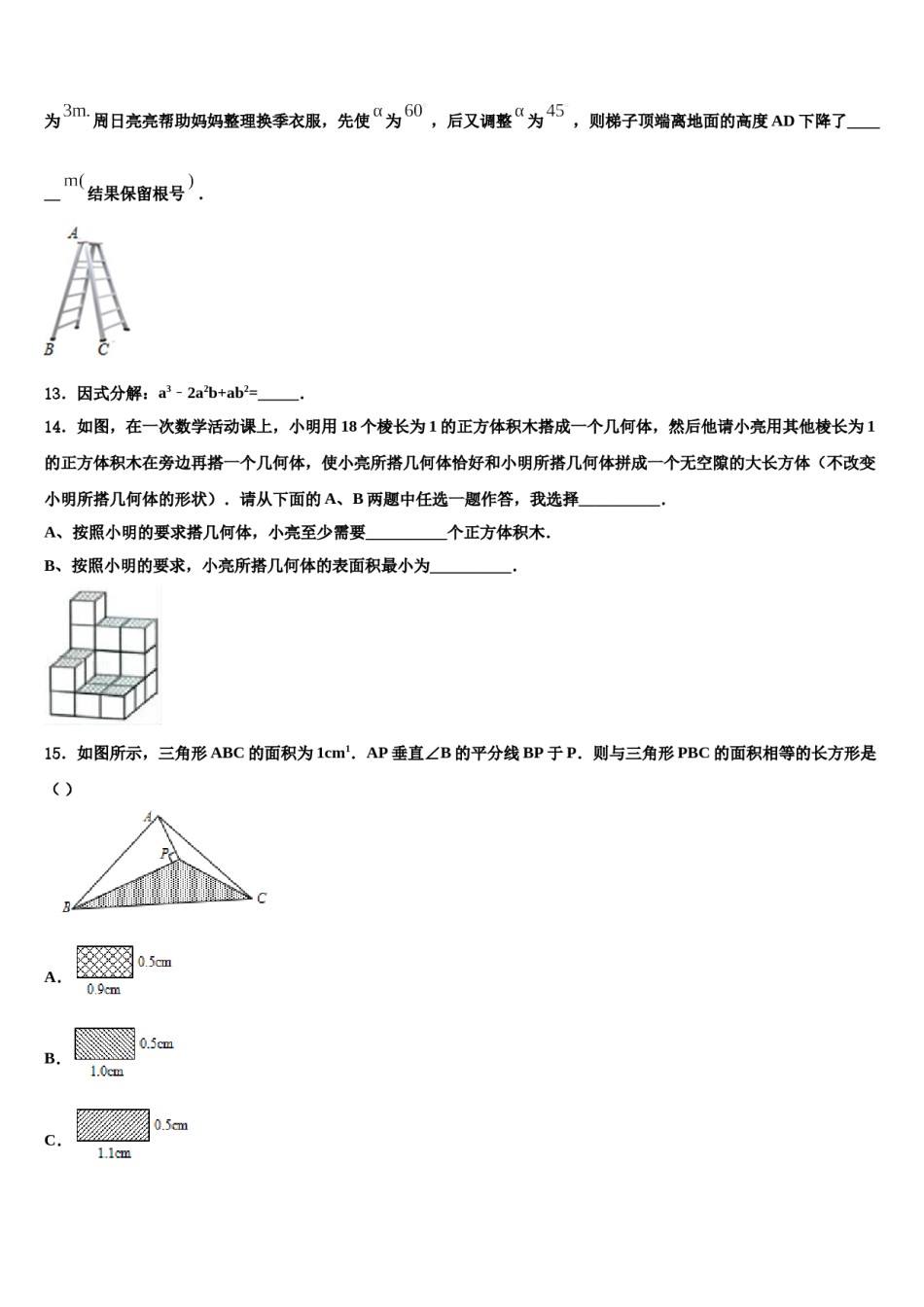 广东省肇庆市端州区南国中学英文校2023-2024学年中考数学仿真试卷含解析.doc_第3页