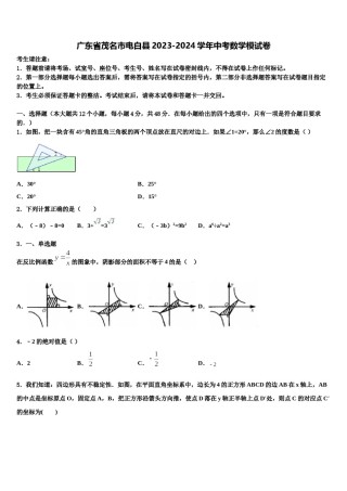 广东省茂名市电白县2023-2024学年中考数学模试卷含解析.doc