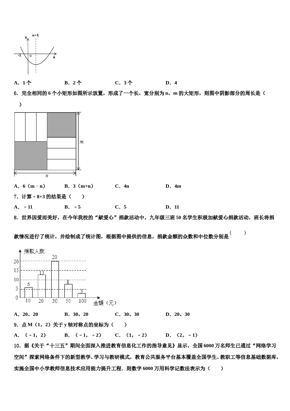 广东省莲下重点名校2024届中考数学最后一模试卷含解析.doc_第2页