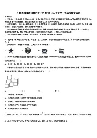 广东省阳江市阳春八甲中学2023-2024学年中考三模数学试题含解析.doc