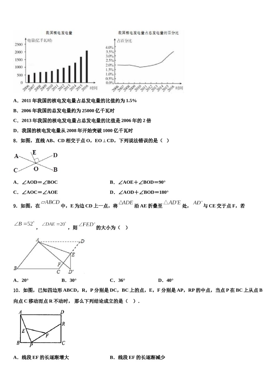 广东省顺德区大良镇重点达标名校2024届中考数学最后一模试卷含解析.doc_第2页