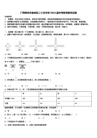 广西柳州市鱼峰区二十五中学2024届中考联考数学试卷含解析.doc