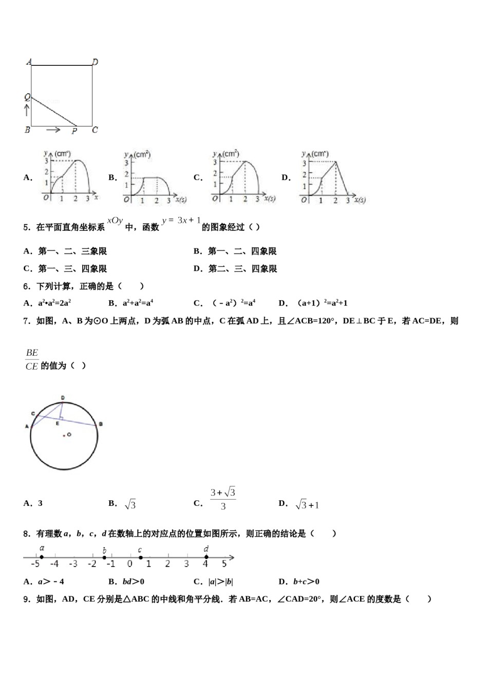 广西百色市德保县2024年中考数学对点突破模拟试卷含解析.doc_第2页