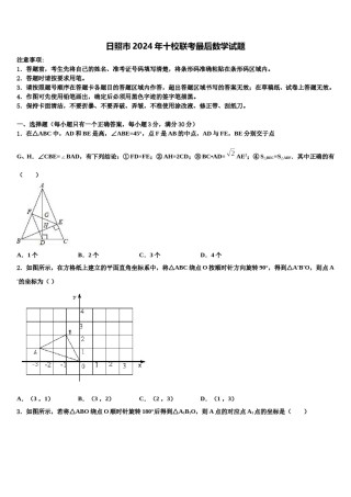 日照市2024年十校联考最后数学试题含解析.doc