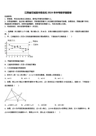 江西省石城县市级名校2024年中考数学猜题卷含解析.doc