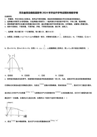 河北省保定曲阳县联考2024年毕业升学考试模拟卷数学卷含解析.doc