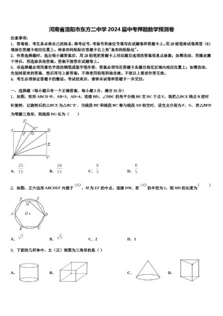 河南省洛阳市东方二中学2024届中考押题数学预测卷含解析.doc
