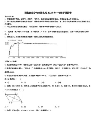湖北省咸宁市市级名校2024年中考数学猜题卷含解析.doc