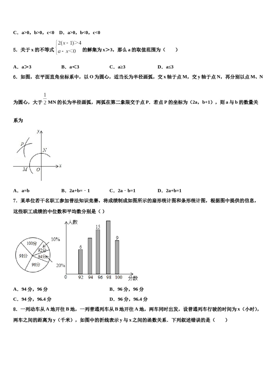 湖北省武汉市洪山高级中学2024年初中数学毕业考试模拟冲刺卷含解析.doc_第2页