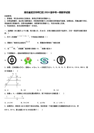 湖北省武汉市硚口区2024届中考一模数学试题含解析.doc