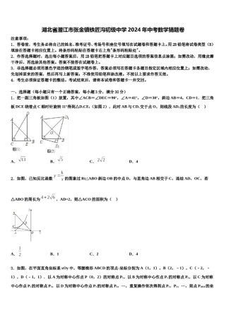 湖北省潜江市张金镇铁匠沟初级中学2024年中考数学猜题卷含解析.doc