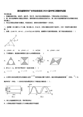 湖北省随州市广水市达标名校2024届中考三模数学试题含解析.doc