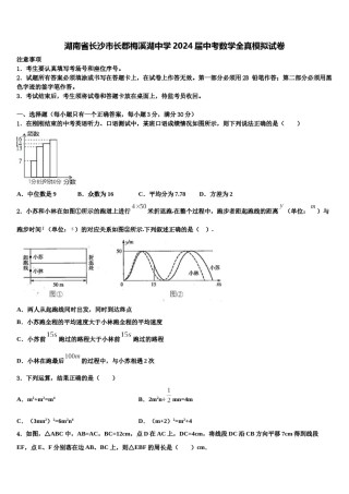 湖南省长沙市长郡梅溪湖中学2024届中考数学全真模拟试卷含解析.doc