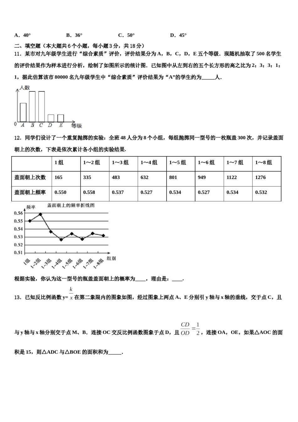 甘肃省陇南市名校2024届中考数学模试卷含解析.doc_第3页