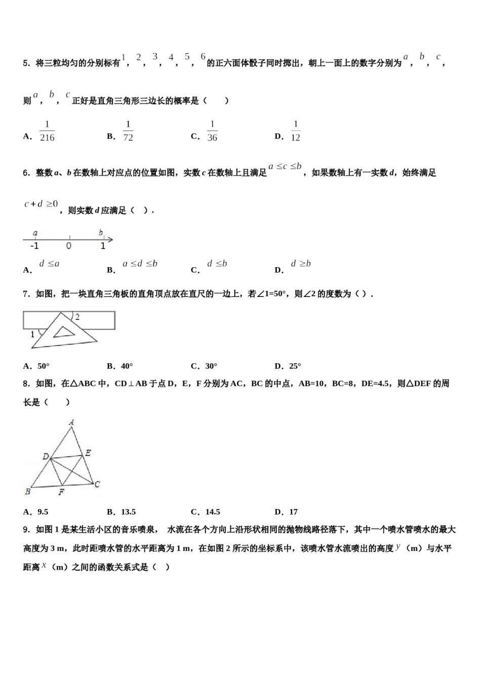 福建省平和第一中学2024届中考数学对点突破模拟试卷含解析.doc_第2页