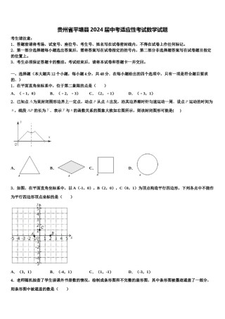 贵州省平塘县2024届中考适应性考试数学试题含解析.doc