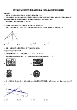 辽宁省兴城市红崖子满族乡初级中学2024年中考五模数学试题含解析.doc