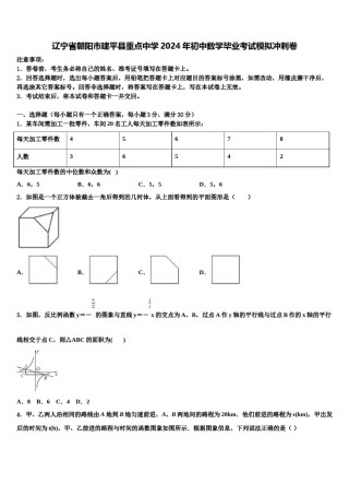 辽宁省朝阳市建平县重点中学2024年初中数学毕业考试模拟冲刺卷含解析.doc