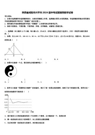 陕西省咸阳市兴平市2024届中考试题猜想数学试卷含解析.doc