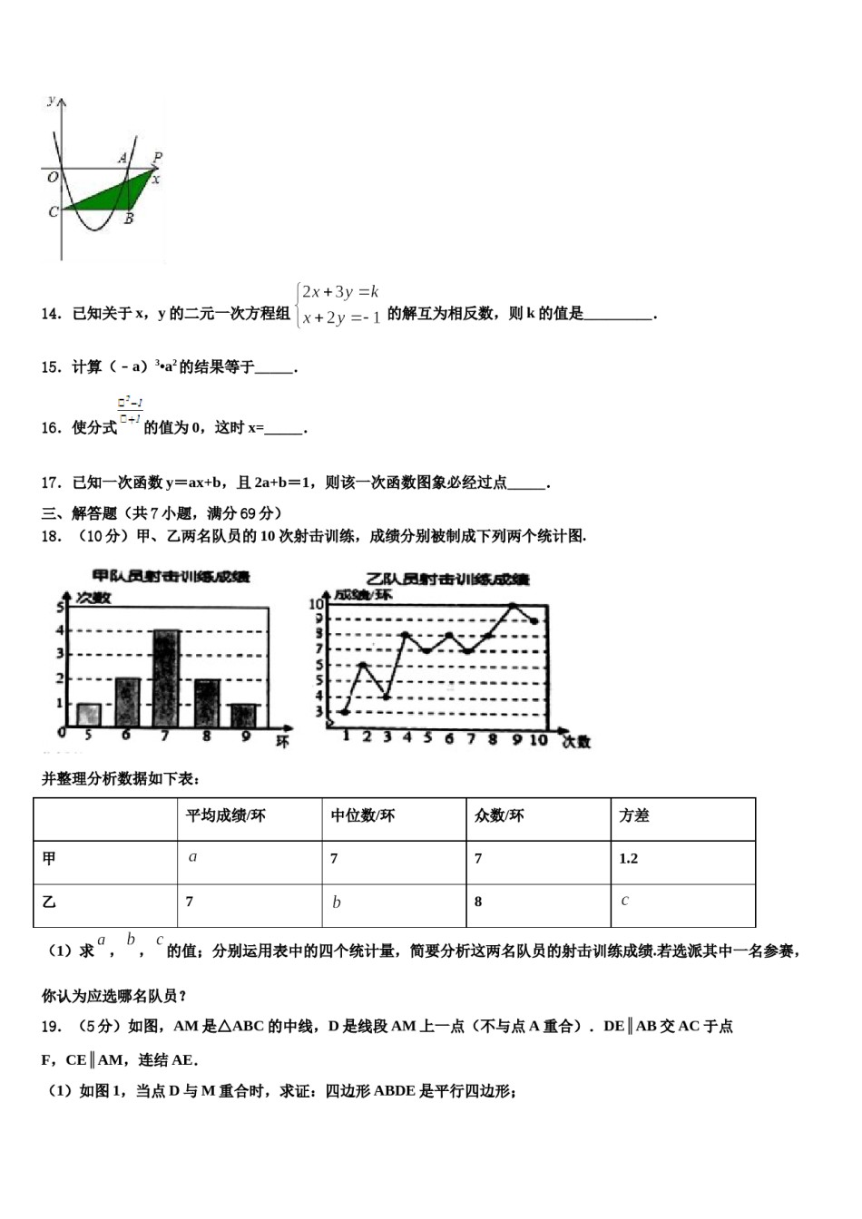 陕西省安工业大附属中学2024届中考数学适应性模拟试题含解析.doc_第3页