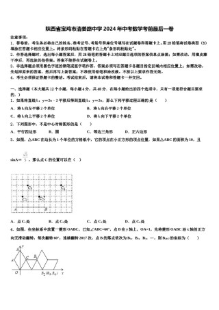 陕西省宝鸡市清姜路中学2024年中考数学考前最后一卷含解析.doc