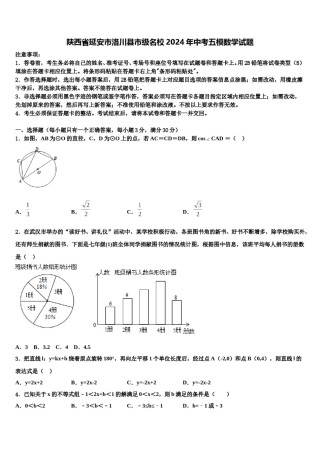 陕西省延安市洛川县市级名校2024年中考五模数学试题含解析.doc