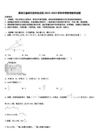 黑龙江省哈尔滨市松北区2023-2024学年中考联考数学试题含解析.doc