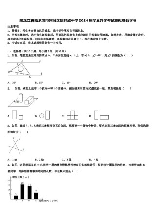 黑龙江省哈尔滨市阿城区朝鲜族中学2024届毕业升学考试模拟卷数学卷含解析.doc