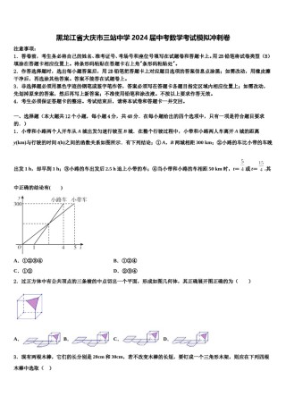 黑龙江省大庆市三站中学2024届中考数学考试模拟冲刺卷含解析.doc