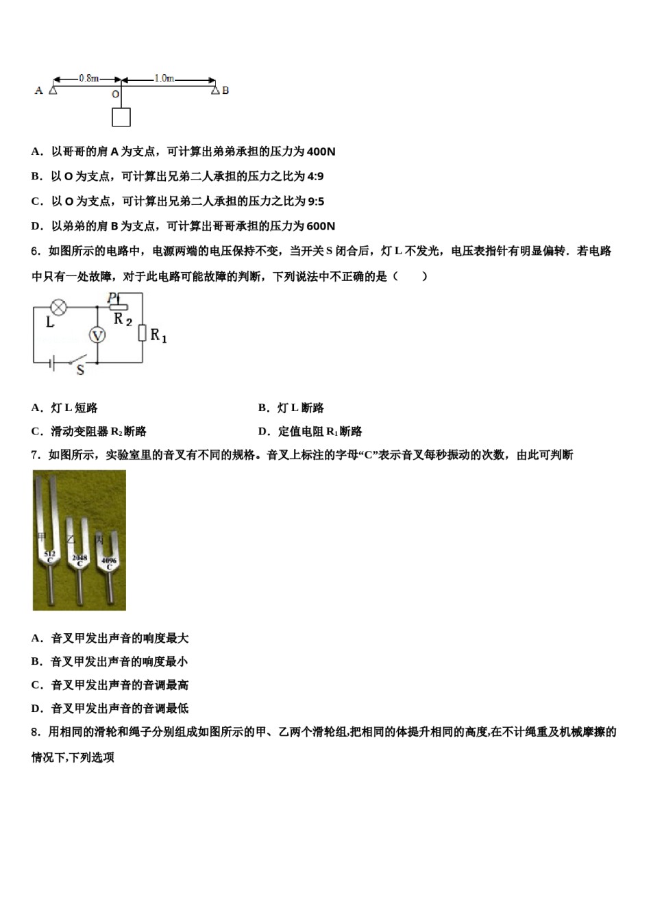 2023-2024学年安徽省合肥市庐江县重点中学中考三模物理试题含解析.doc_第2页