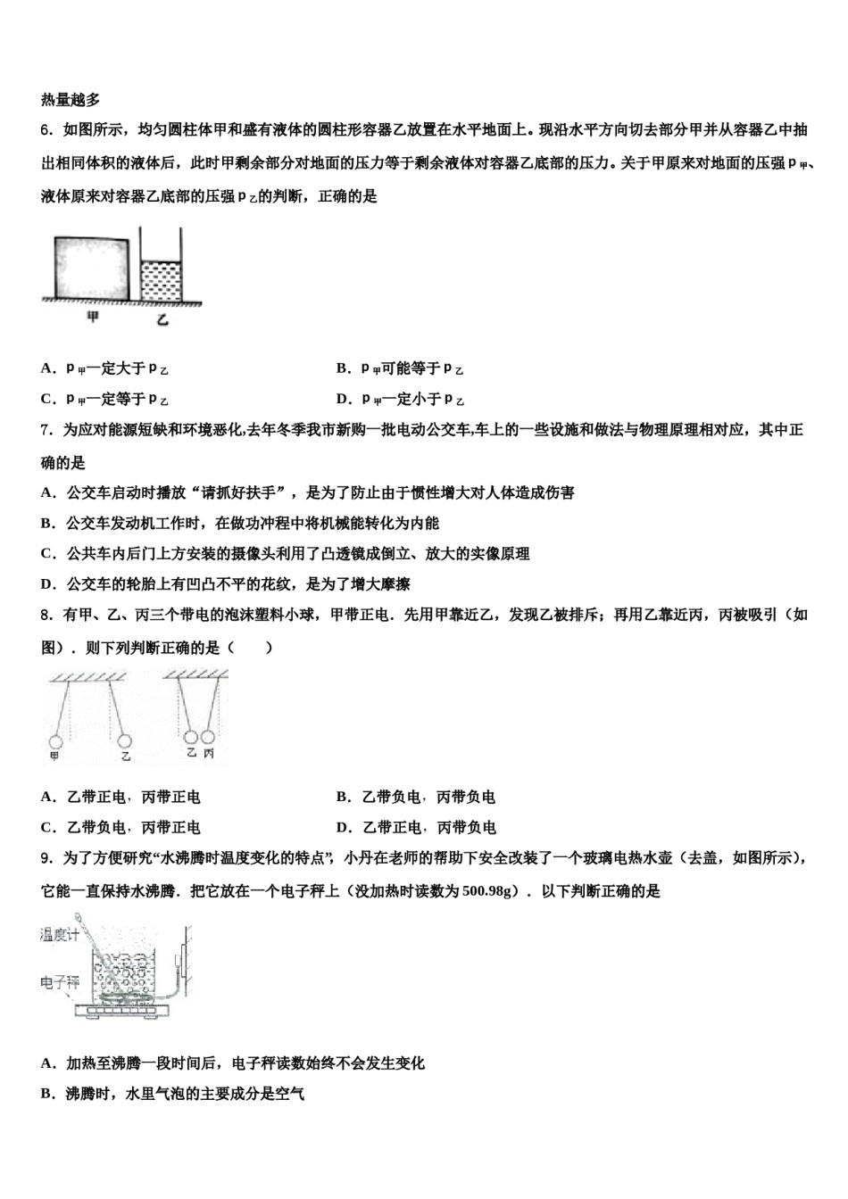 2023-2024学年山东省东平县重点名校中考物理全真模拟试题含解析.doc_第3页