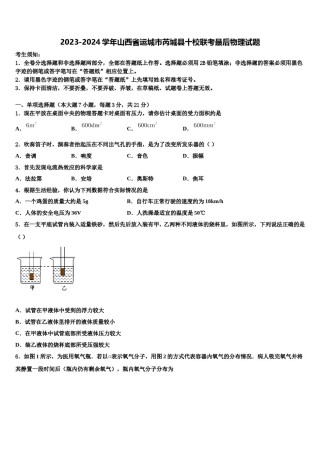 2023-2024学年山西省运城市芮城县十校联考最后物理试题含解析.doc