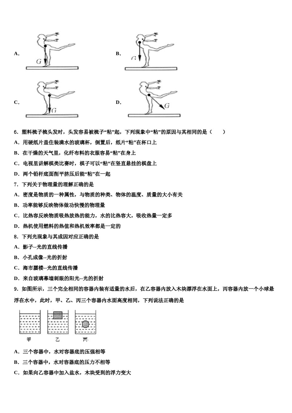 2023-2024学年广东省深圳市石岩公学中考试题猜想物理试卷含解析.doc_第3页
