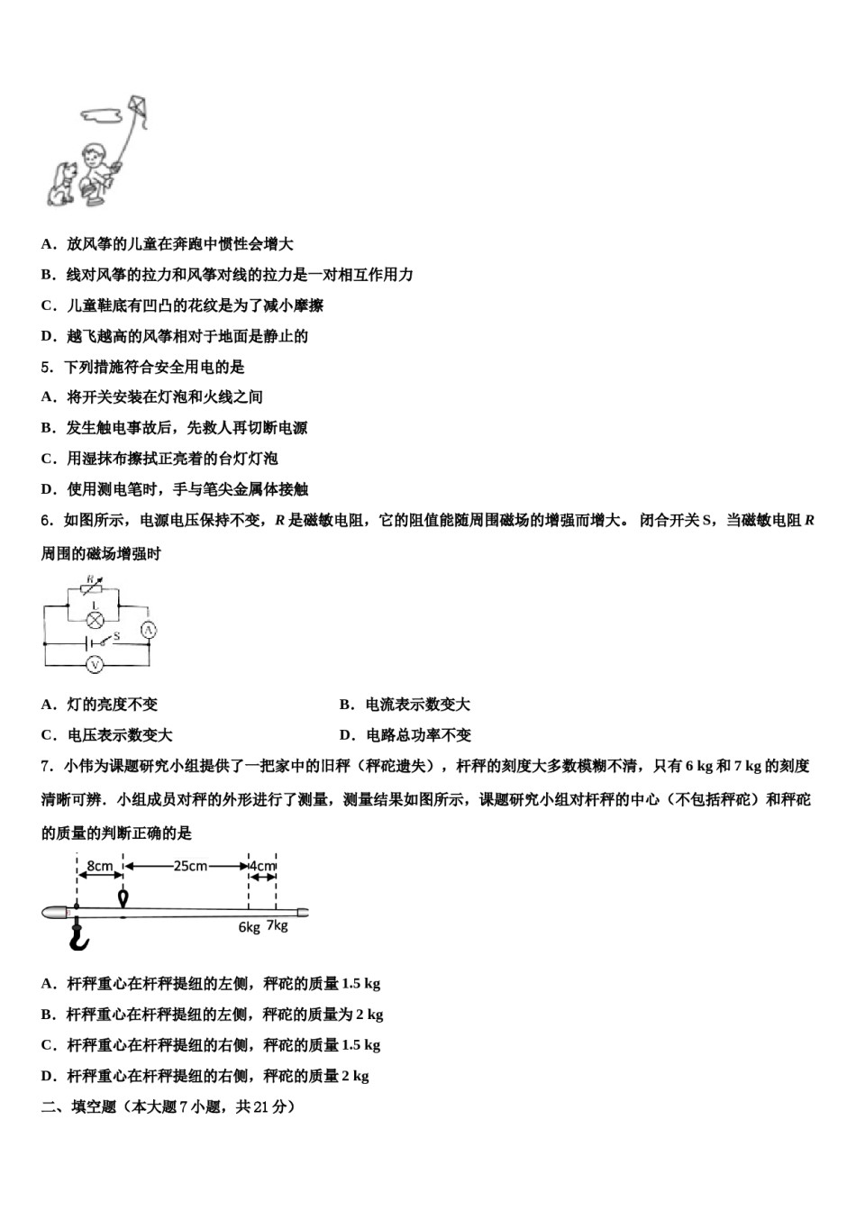 2023-2024学年广东省潮州市潮安县中考五模物理试题含解析.doc_第2页