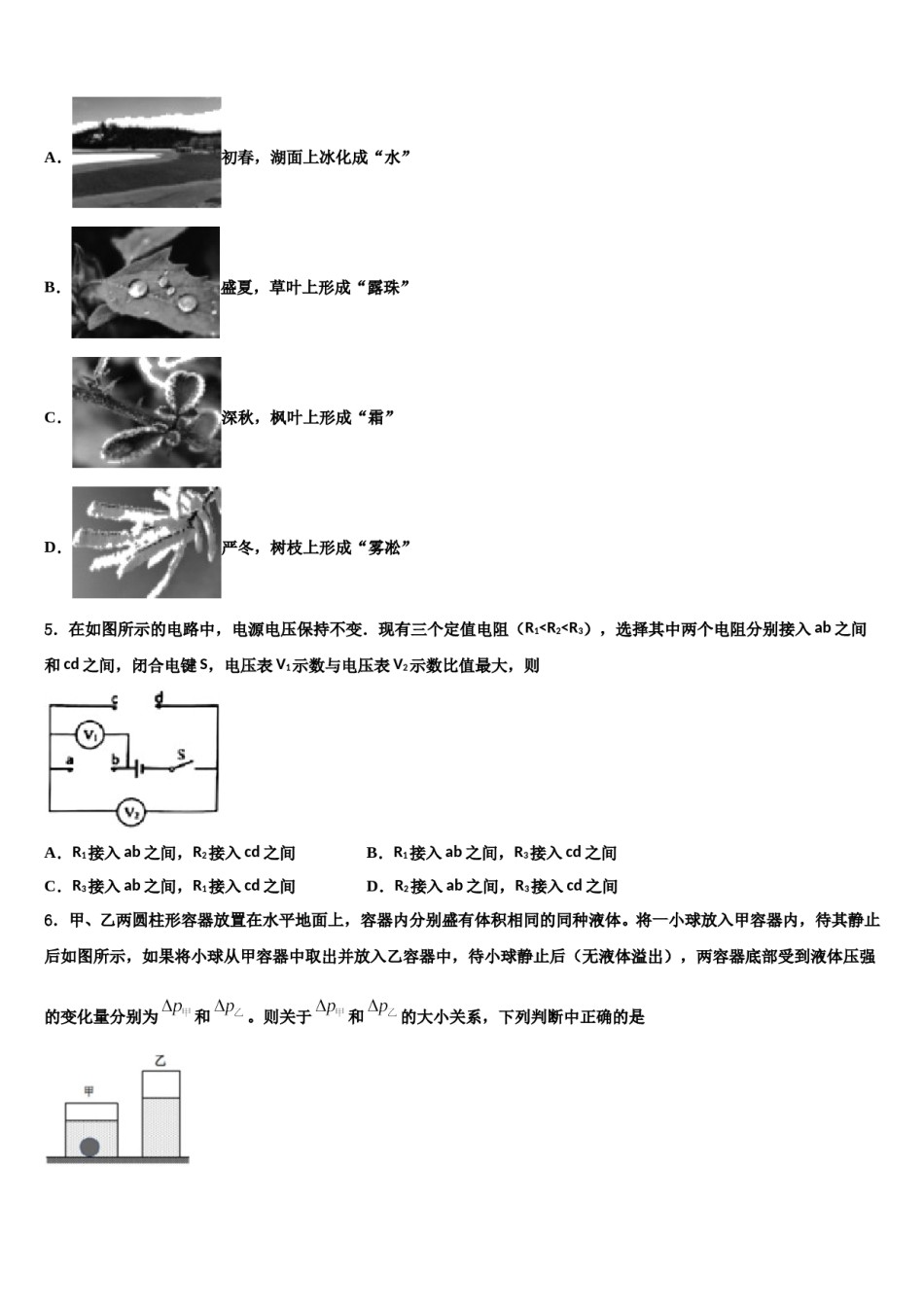 2023-2024学年江苏省兴化市顾庄区三校中考猜题物理试卷含解析.doc_第2页