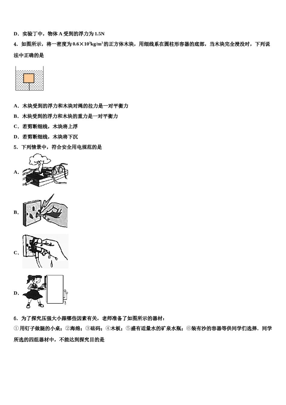 2023-2024学年江苏省南通市如东县初中物理毕业考试模拟冲刺卷含解析.doc_第2页